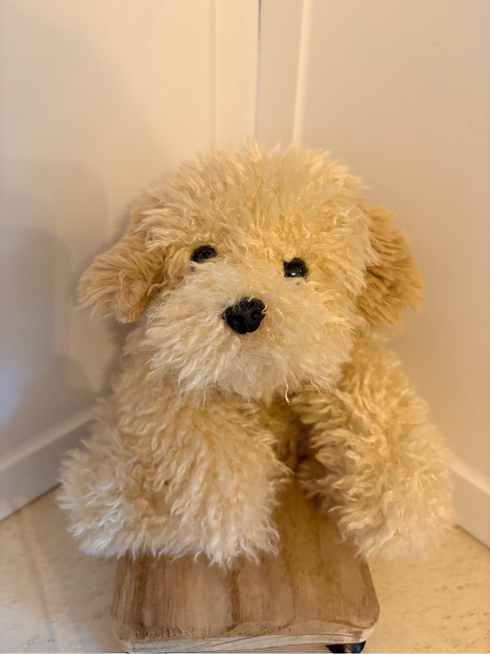 FAO Schwarz Beige Plush Labradoodle Dog